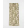 Sinsay - Viskozne wide leg pantalone sa biljnim motivom - tamno zelena
