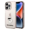 Karl Lagerfeld Originalen ovitek iPhone 14 Pro Max - IML NFT Choupette Logo - prozorno roza - KLHCP14XHNCHTCP