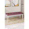 Hanah Home klupa Pera, 105 cm, puder roze / bela