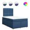 Vidaxl Box spring postelja z vzmetnico modra 120x190 cm blago