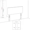 Uzglavlje s ušima crno 103x16x118/128 cm od tkanine