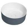 SAPHO Elegantni umivalnik THIN za na desko, Rockstone, O 38 cm, siena/bela mat