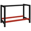 Okvir za radni stol metalni 120 x 57 x 79 cm crno-crveni