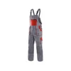 CANIS Radne pantalone na tregere Luxy Robin/ siva/crvena