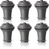 Vacuum Wine Stopper, Grey - 6 kos.