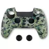 Silikonska zaščitna prevleka in nastavki za analogne palice Spartan Gear - zelena kamuflaža (PS5)