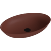 POLYSAN BANERA OVAL 60x40cm Mat Rjava Umivalnik za Desko iz Litih Marmorjev