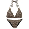 LASCANA Bikini kremna / rjava / črna