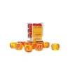 Kockice Chessex - Gemini - Translucent - Red-Yellow & Gold - Dice Block 16mm (12)