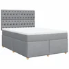 vidaXL vidaXL Box spring posteljni z vzmetnico svetlo siv 140x190 cm blago, (21305960)