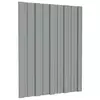 vidaXL Strešni panel 36 pcs Siva 60 x 45 cm Pocinkano jeklo