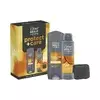 Dove Muški kozmetički set Sandalwood protect&care, Dezodorans 150ml + gel 250ml + novčanik