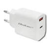 Qoltec stenski polnilnik 18 W | 5–12 V | 1,5–3 A | USB tip C PD | USB QC 3.0 | bel