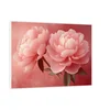 Canvas Slika na platnu Roze božuri 100x75cm, Sa ramom, Beli