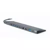 A-CM-COMBO9-01 Gembird USB Type-C 9-in-1 multi-port adapter USB hub+HDMI+VGA+PD+card reader+LAN+3.5m