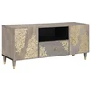 TV ormar s ladicama Siva 105 x 33 x 46 cm Čvrsto drvo manga