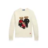 Polo Ralph Lauren Pulover svetlo bež/brokat/rdeča/črna