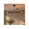 Brilagi - Plafonski luster DIOR 4xE27/60W/230V crna/zadimljeno-siva