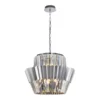 Luster na lancu DONNA 12xE14/40W/230V, prečnik 55 cm, mat hrom