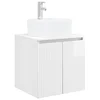 Umivaonik s policom Bijela visokog sjaja 49,5 x 44,5 x 65 cm