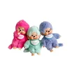 Monchhichi Mončiči barve (malinovo roza, metino zelena, modra) 14cm
