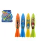 Teddies Torpedo za potapljanje plastika 13cm 4 barve na kartici 17x18cm