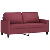 Vidaxl Kavč dvosed vinsko rdeč 140 cm blago