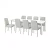 STRANDTORP / BERGMUND Sto i 8 stolica, bela/Orrsta svetlosiva, 150/205/260 cm