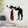 Wallity Zidna dekoracija Banksy 12, 63x61cm, Crna