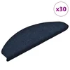 Vidaxl Preproge za stopnice samolepilne 30 kosov 65x21x4 cm temno modre polkrožne velike