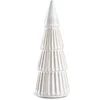 Ukrasna jelka MYSING O7xV19cm kamenina bela/braon