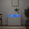 Komoda s LED svjetlima bijela 80 x 35 x 75 cm
