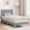 Krevetna konstrukcija Svjetlosiva 100 x 200 cm Tkanina