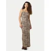 Noisy May Poletna obleka Avery 27034320 Rjava Slim Fit