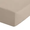 Svetlo rjava napenjalna rjuha iz perkala 135x190 cm Easy Iron Percale – Catherine Lansfield