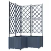 vidaXL vidaXL Vrtni sistem za sajenje z rešetko 3 kosi Siva 80x80x143 cm, (22010898)