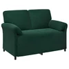 Vidaxl Kavč za 2 osebi Temno zelena 138 x 83 x 95 cm Žamet