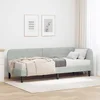 Kutni okvir kreveta Svijetlo siva 80 x 200 cm Baršun
