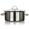 Banquet Emajliran lonec METALLIC Black 22 cm, 3,75 l, s pokrovom