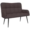 Vidaxl Kavč za 2 osebi Temno rjava 115 x 61 x 87 cm Blago