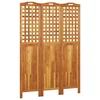 Sobna pregrada s 3 panela 121,5x2x180 cm masivno bagremovo drvo