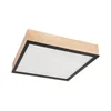 Plafonsko svetlo NATURAL SQUARE 4xE27/15W/230V 48x48 cm borovina/crna