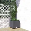 Vrtna žardinjera s rešetkom plavo-siva 40x40x136 cm PP