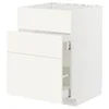 METOD / MAXIMERA Pod.element sudop. i 3front/2fioke, bela/Vallstena bela, 60x60 cm