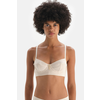 Dagi Ecru Button Detailed Rib Underwire Bra