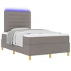 vidaXL vidaXL Box Spring postelja z vzmetnico in LED Taupe 120x190 cm Tkanina, (22156520)
