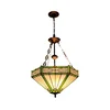 BRILAGI - Tiffany vitražni luster na lancu EMERALD 3xE27/60W/230V O 50 cm