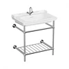 Lavabo VITRA VALARTE 65cm sa prelivom sa metalnim stalkom