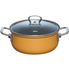 RIESS kozica s pokrovom Orange 20cm, 2l, emajl