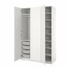 PAX / BERGSBO Garderober, bela/bela, 150x60x236 cm